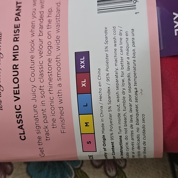 Juicy Couture Pink Velour Track Pants - Picture 6 of 6